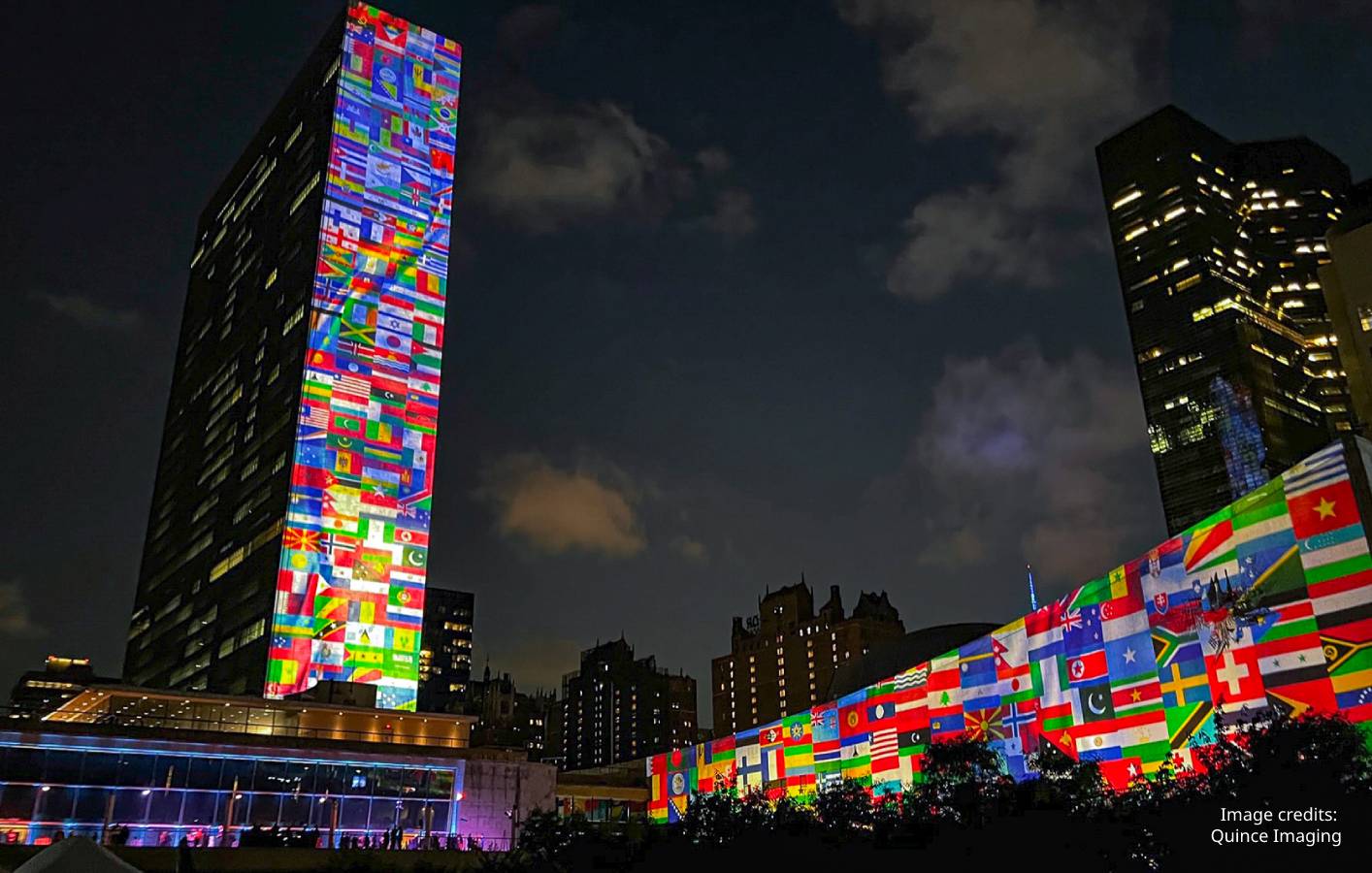 UN “Scoring for Goals” projection mapped display